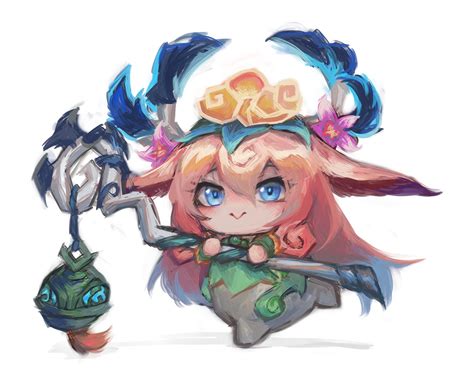 Lillia And Shan Hai Scrolls Lillia League Of Legends Drawn By Lxi