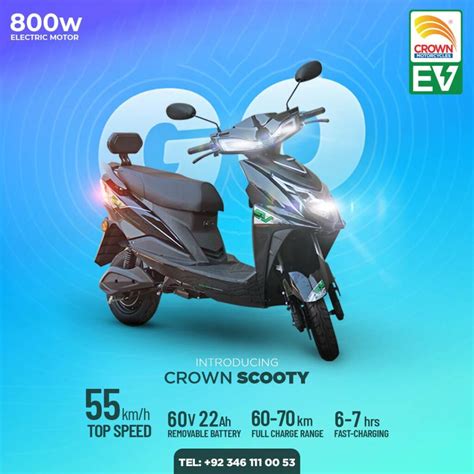 Crown Electric Scooty Launched In Pakistan INCPak