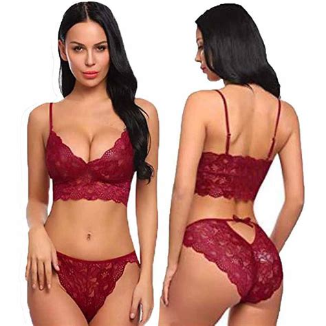 Full Lacy Red Sexy Bra Set For Women S Lingerie Site