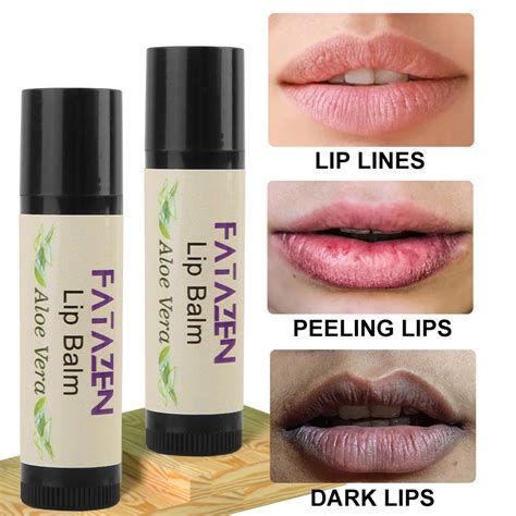 Exfoliating Moisturizing Lightening Skin Improve Lip Dullness Hydrating Aloe Vera Lip Balm