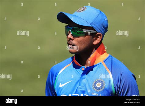 Indias Prithvi Shaw During The International A Teams Tri Series Final