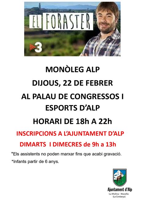 EL FORASTER MONÒLEG ALP Web Oficial de l Ajuntament d Alp