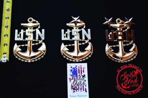 5 Inch Gold And Silver Usn Chief Anchors Etsy In 2021 Usn Anchor