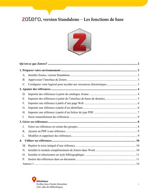 Guide Zotero