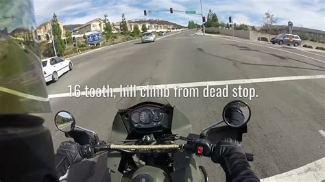 16 Tooth Sprocket RPM Test KLR 650 Redlight City YouTube