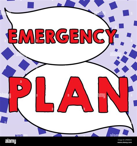 Text Sign Showing Emergency Plan Business Concept Procedures For Response To Major Emergencies