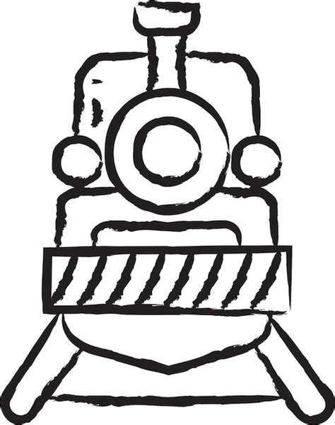 Premium Vector Train Hand Drawn Vector Illustration