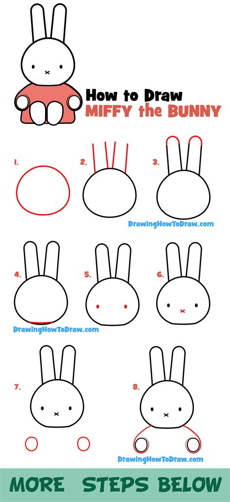 How To Draw Miffy From Miffy And Friends Cute Kawaii Bunny Rabbit