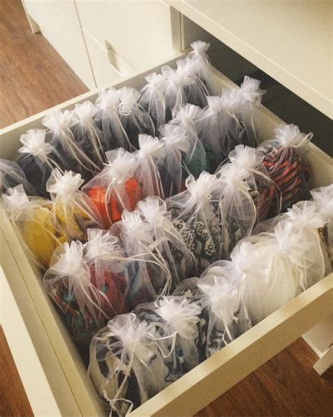 Unid Saquinho Tule x Organizador Biquíni E Lingerie