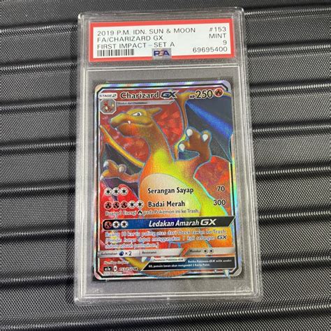 Jual Charizard Gx Sr Pokemon Indonesia Psa Hantaman Pertama Shopee