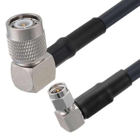 Low Loss RA SMA Male To RA TNC Male Cable LMR 240 UF Coax In 36 Inch