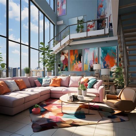 Premium Photo Design A Captivating 3d Scene Of A Penthouse Apartment