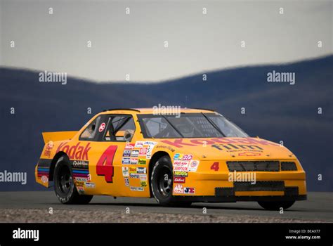 A 1992 Chevy Lumina Historic Nascar At A Vintage Racing Event Stock