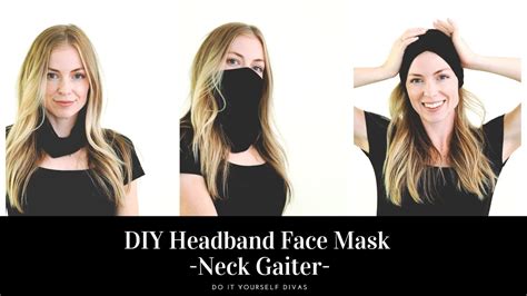 Diy Sew A Headband Face Mask Neck Gaiter From T Shirt Upcycle Youtube