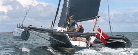 Black Marlin Fast Trimaran For Touring And Silverrudder Yacht