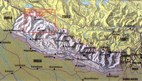 Nepal Map Rara Lake - Torie Harmonia