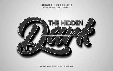 Premium Vector Editable 3d Text Effect Styles