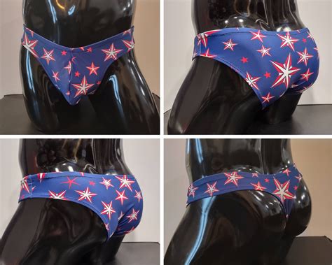 Stars Men S Swim Bikini Brief Half Back Cheeky Thong By Etsy