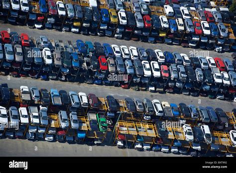 Aerial view of car wrecking yard Brisbane Australia Stock Photo - Alamy