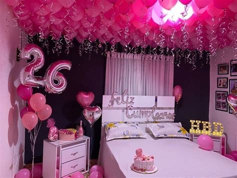 Pin By Araceli Dominguez On Globos Surprise Birthday Decorations Birthday Room Decorations