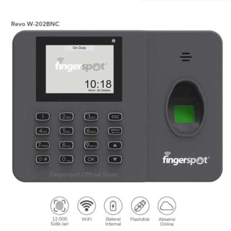 Jual Fingerspot Revo W 202 BNC Mesin Absensi Sidik Jari Fingerprint