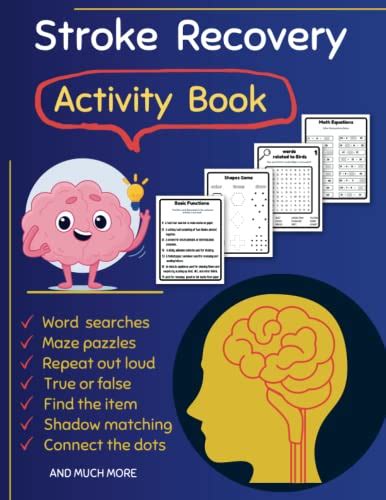 Stroke Recovery Activity Book Large Print Mixed Brain Activities For