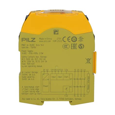 Pilz Pnoz S Vdc N O N C Safety Relay Wartung Automation