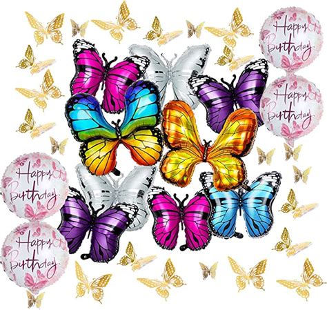 Amazon.com: Butterfly Party Decorations, Butterfly Birthday Foil ...