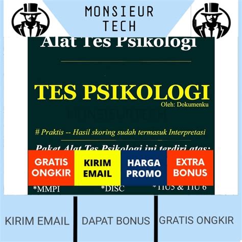 Jual READY 17 Alat Tes Psikologi Aplikasi Skoring Psikotes Excel