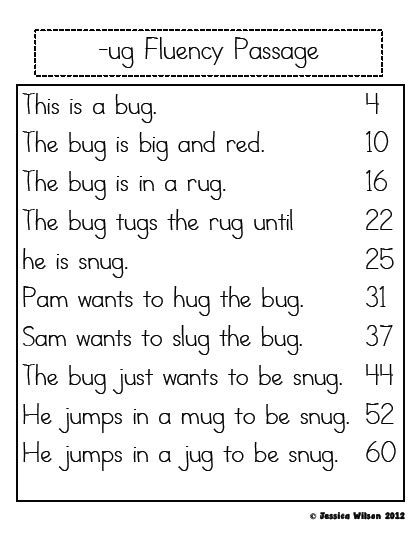 Kindergarten Reading Passages For Fluency Kindergarten