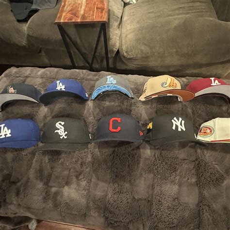 Assorted New Era fitted Hats All of them are 7... - Depop