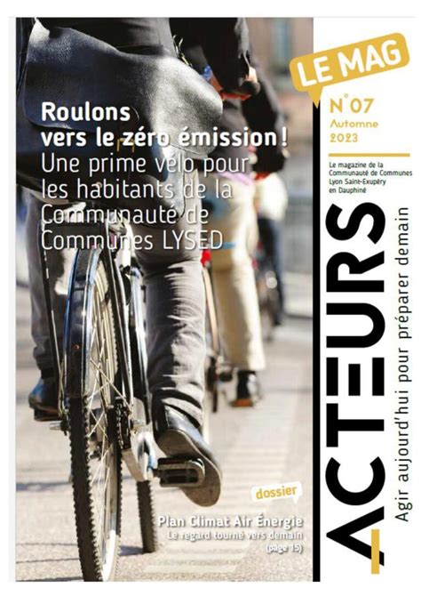 Magazine ACTEURS Communauté de Communes Lyon Saint Exupéry En Dauphiné