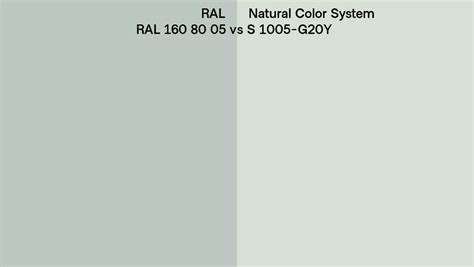 RAL RAL 160 80 05 Vs Natural Color System S 1005 G20Y Side By Side