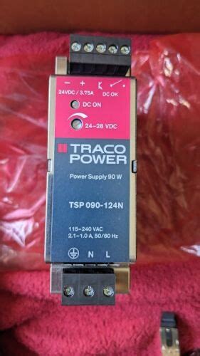 Traco Power Tsp 090 124 Din Rail Power Supply 90w 115 240 Vac 21 10 A