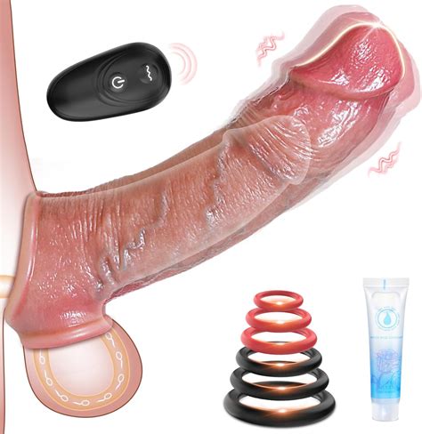 Guaina Pene Vibratore Sex Toys Per Uomini Dildo Realistico Uomo Prolunghe Per Il Pene