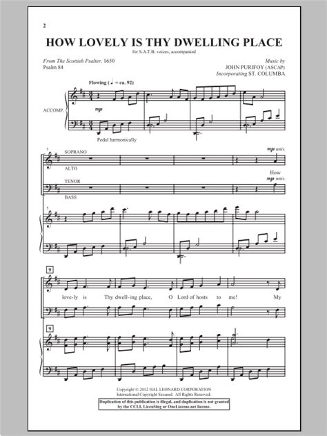 How Lovely Is Thy Dwelling Place Sheet Music Direct