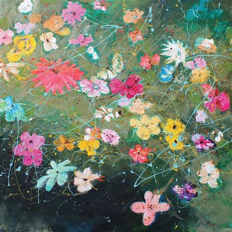 Park Flowers Canvas Print by Studio Paint-Ing | iCanvas