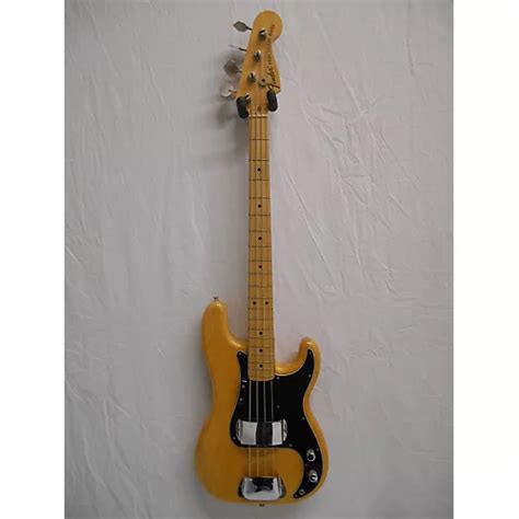 Vintage Fender 1975 Precision Bass Electric Bass Guitar Natural Guitar Center