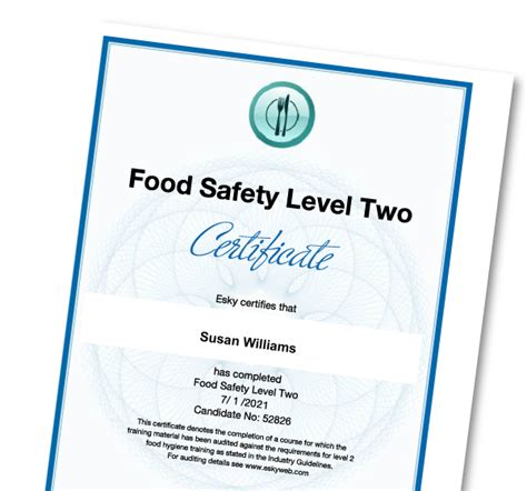 Food Safety Certificate