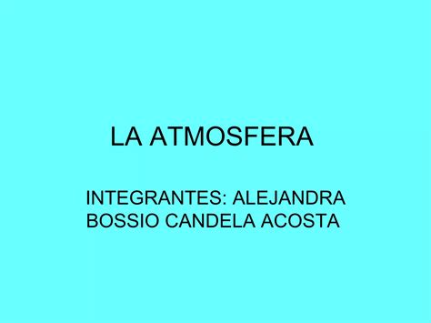 Evaluacion De La Atmosfera 6 B Ppt