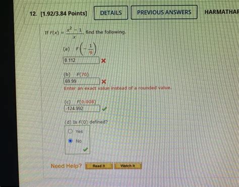 Solved Details Points Harmathap Previous Chegg