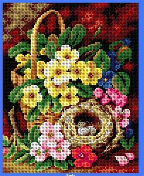 Pin by Zoluska on Корзины с цветами in 2024 Cross stitch flowers