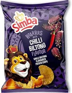 Simba Large Potato Chips Chilli Biltong Flavoured Crisps South