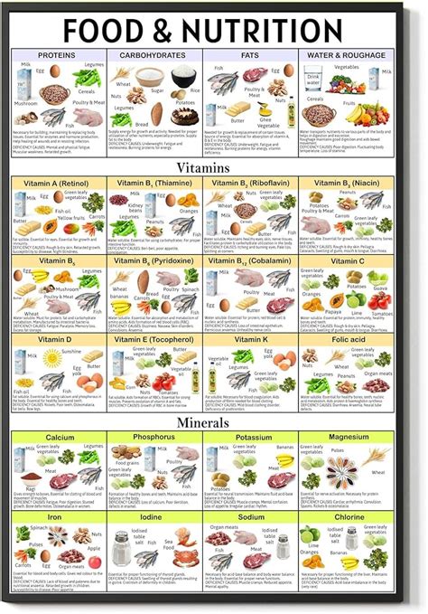 Healthy Food Vitamin Infographic Chart Poster 58 Off