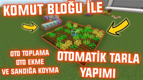 KOMUT BLOĞU İLE OTOMATİK TARLA YAPIMI Minecraft Komut Okulu 42 YouTube