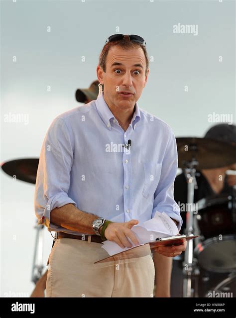 MIAMI BEACH - FEBRUARY 22, 2008: Matt Lauer on the set of the Today ...