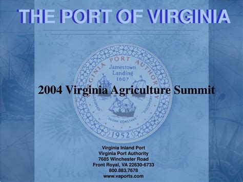 PPT - Virginia Inland Port Virginia Port Authority 7685 Winchester Road ...