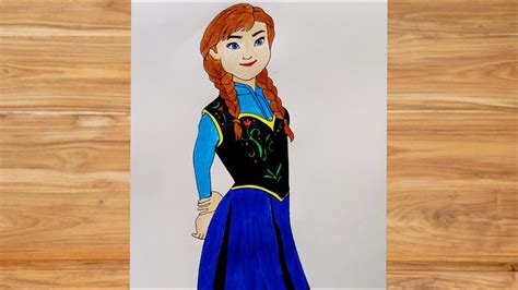 How To Draw Queen Anna Frozen Easy Step By Step For Beginners