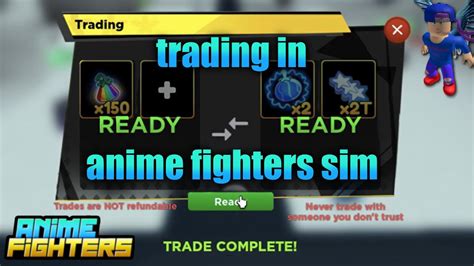 Trading In Anime Fighters Simulator Roblox Youtube