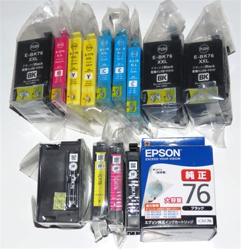 Yahooオークション エプソン Epson 純正インク Ic4cl76 （ Bk76 Y76